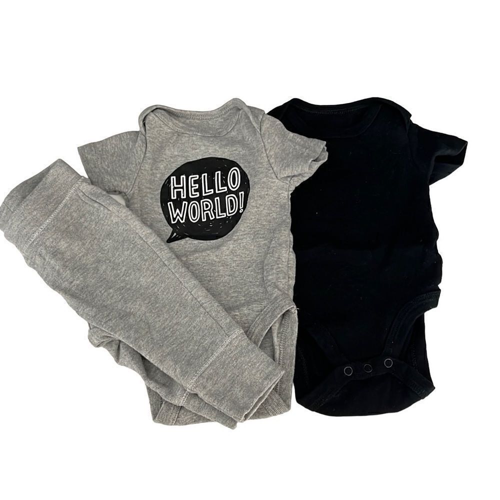 Cloud Island Bundle - 2 onsies and 1 pants.